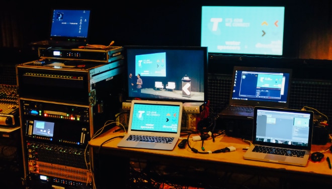 A complex AV setup for conference streaming
