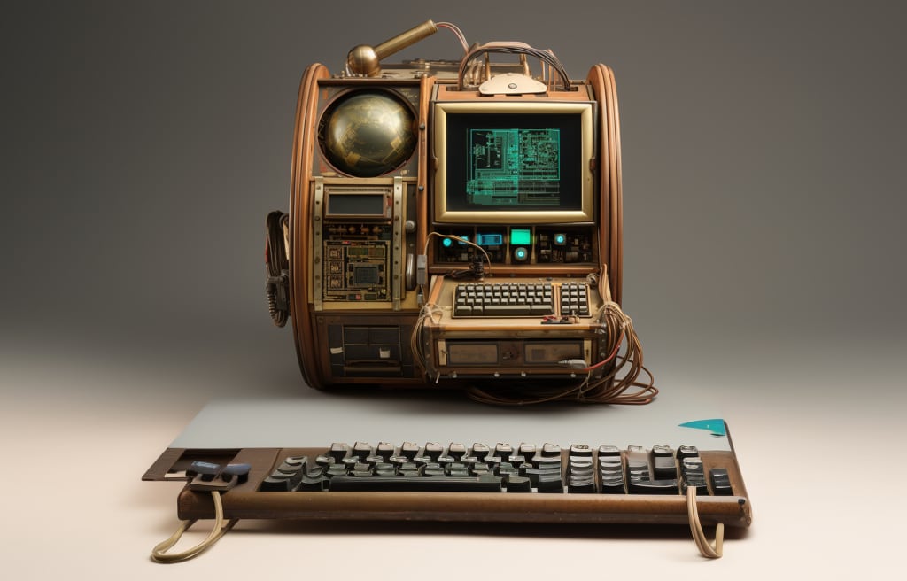 a steampunk re-imagining of a Personal Computer.
