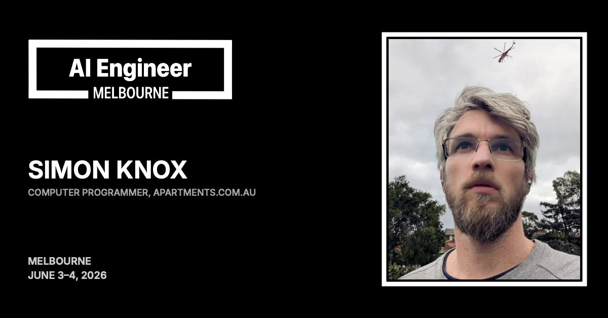 Simon Knox at AI Engineer Melbourne 2026