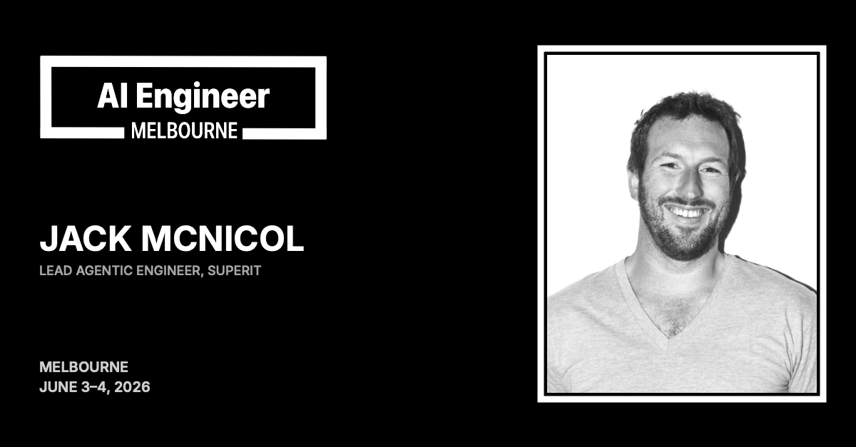 Jack McNicol at AI Engineer Melbourne 2026